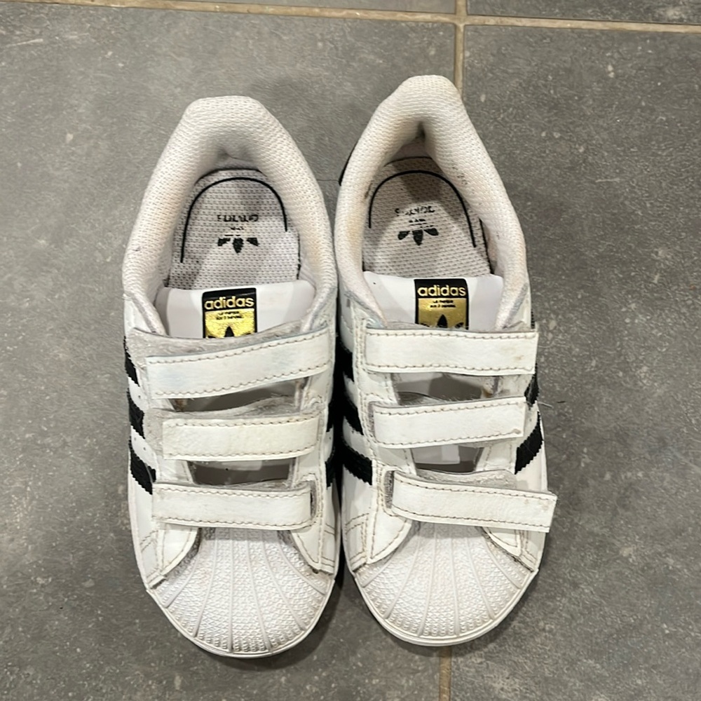 Adidas unisex white shoes ortholite size 9K gently used